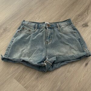 PRINCESS POLLY HIGH WAISTED DENIM SHORTS